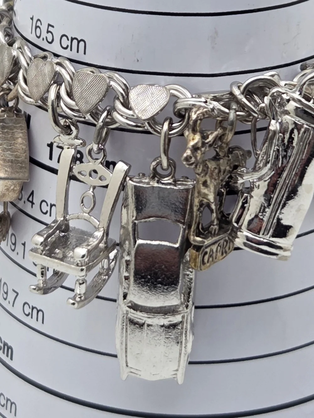 Heavy Vintage Jem Ster Sterling Charm Bracelet – 14 Sterling Charms 8